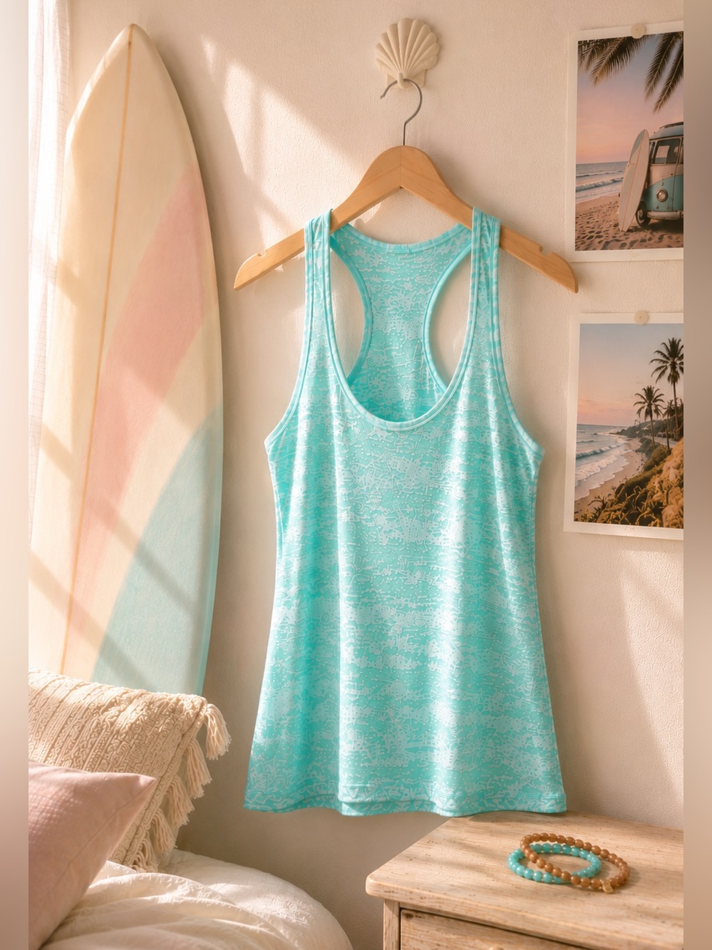 🏄♀️☀️ FIREFLY Sheer Surf Tank Top Size M/L